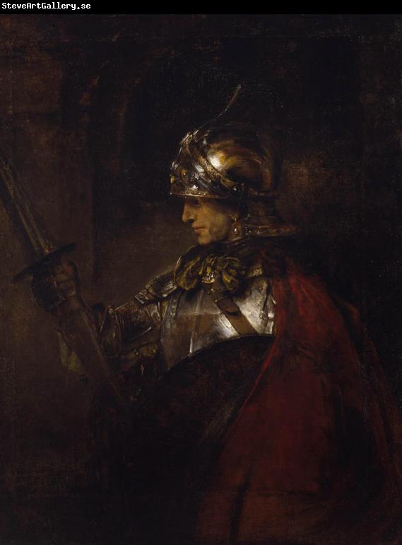 REMBRANDT Harmenszoon van Rijn A Man in Armour (mk33)